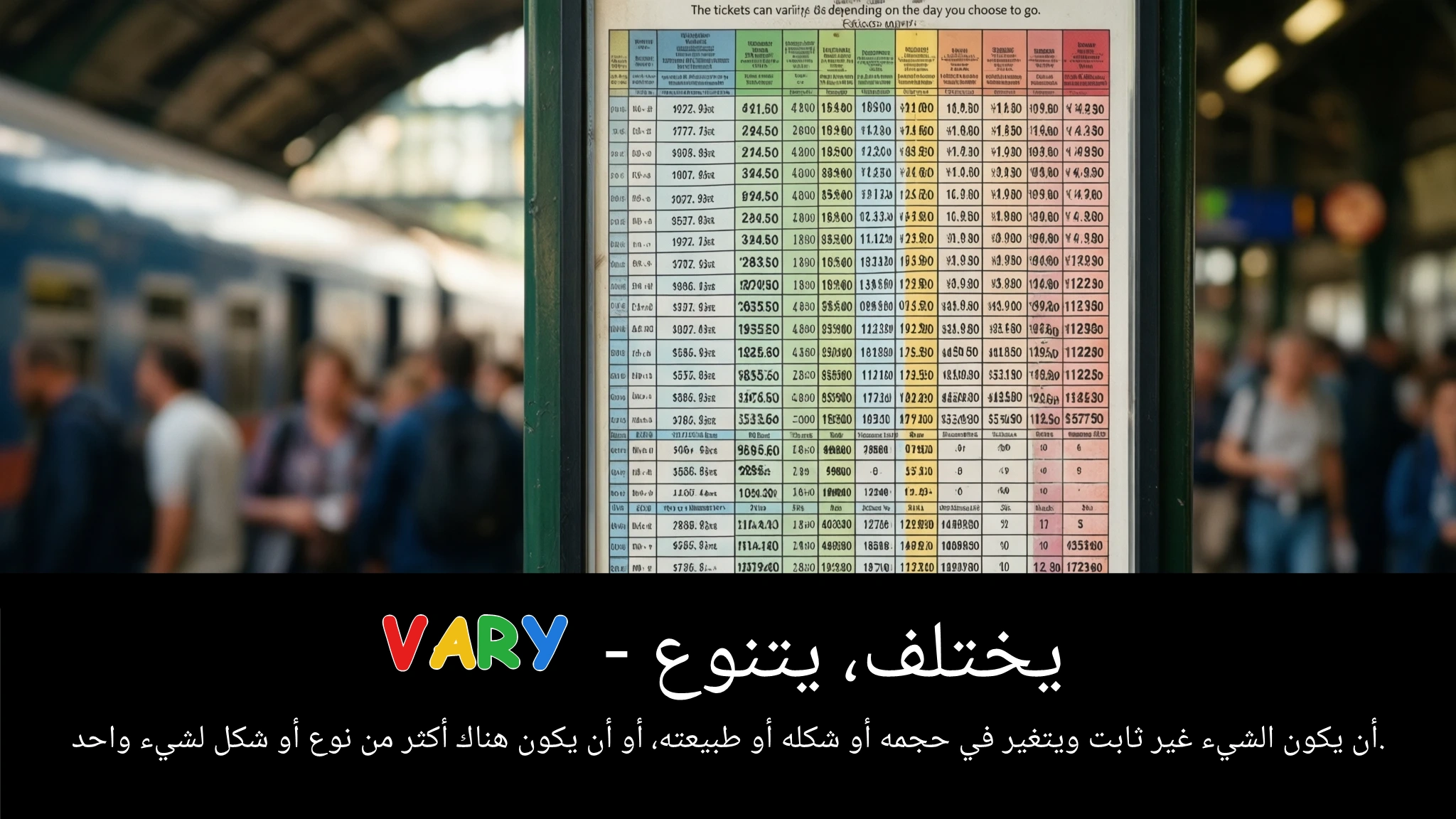 Arabic Illustration for vary